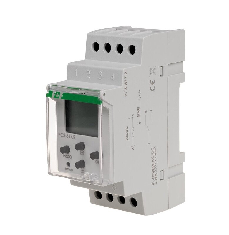 PCS-517.2 Zeitrelais 18 Funktionen Multifunktional 24V - 264V AC DC 16A PCS-517.2 Zeitrelais 18 Funktionen Multifunktional 24V - 264V AC DC 16A