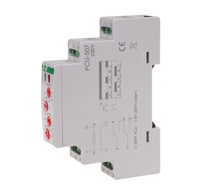 PCU-507 Zeitrelais zyklische Arbeit 2x Timer 230V AC 2x 8A 2x NO/NC PCU-507 Zeitrelais zyklische Arbeit 2x Timer 230V AC 2x 8A 2x NO/NC