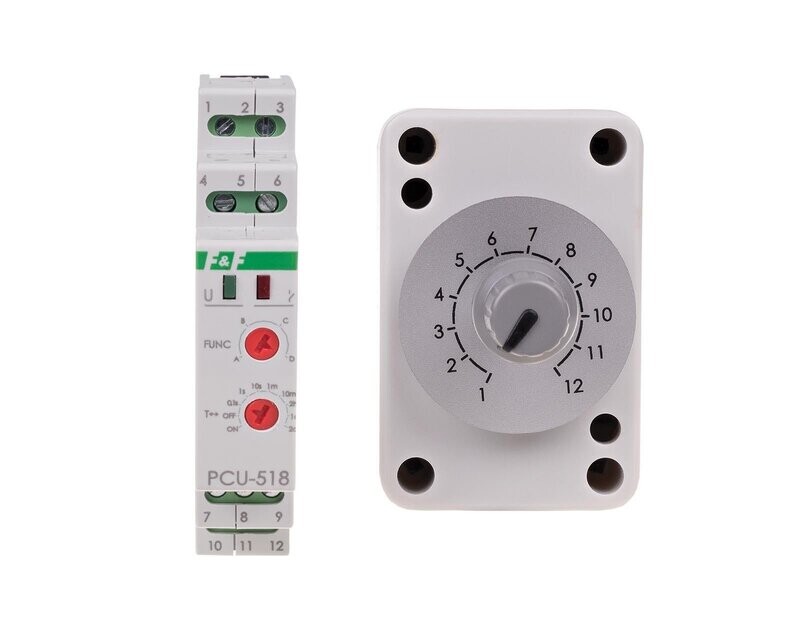 PCU-518DUO Zeitrelais + Potentiometer verzögertes EIn / Ausschalten PCU-518DUO Zeitrelais + Potentiometer verzögertes EIn / Ausschalten