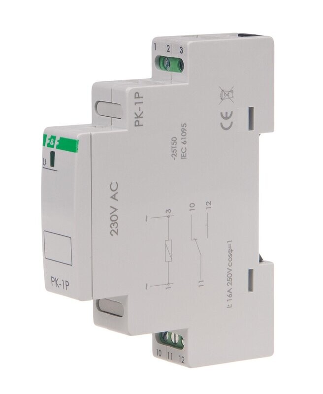PK-1P Elektromagnetische Relais 230V AC 16A 1x NO/NC IP20 PK-1P Elektromagnetische Relais 230V AC 16A 1x NO/NC IP20