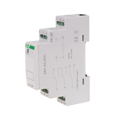 PK-3P Elektromagnetisches Relais 24V AC / DC 3x 8A 3x NO/NC IP20