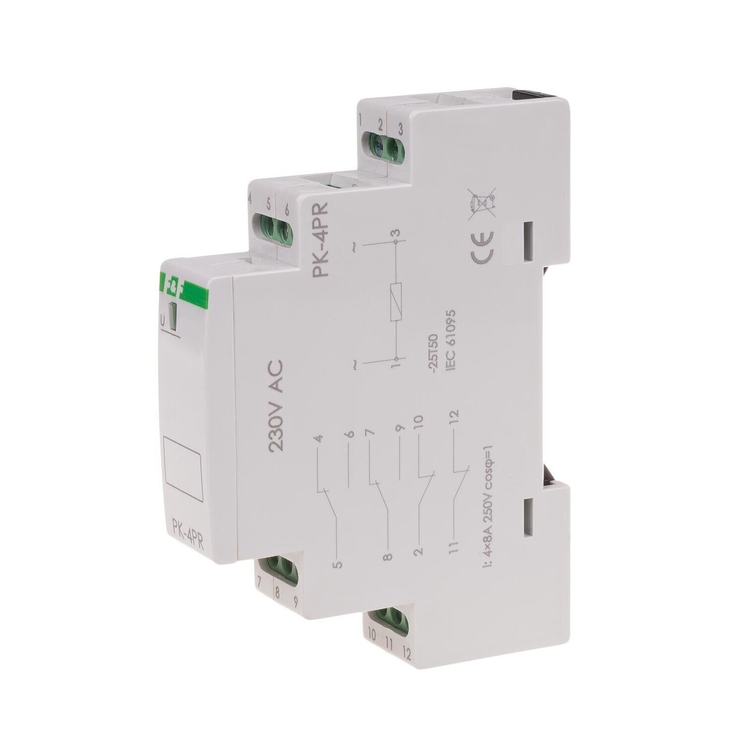 PK-4PR Elektromagnetische Relais 230V AC 4x 8A 2x NO/NC + 2x NC