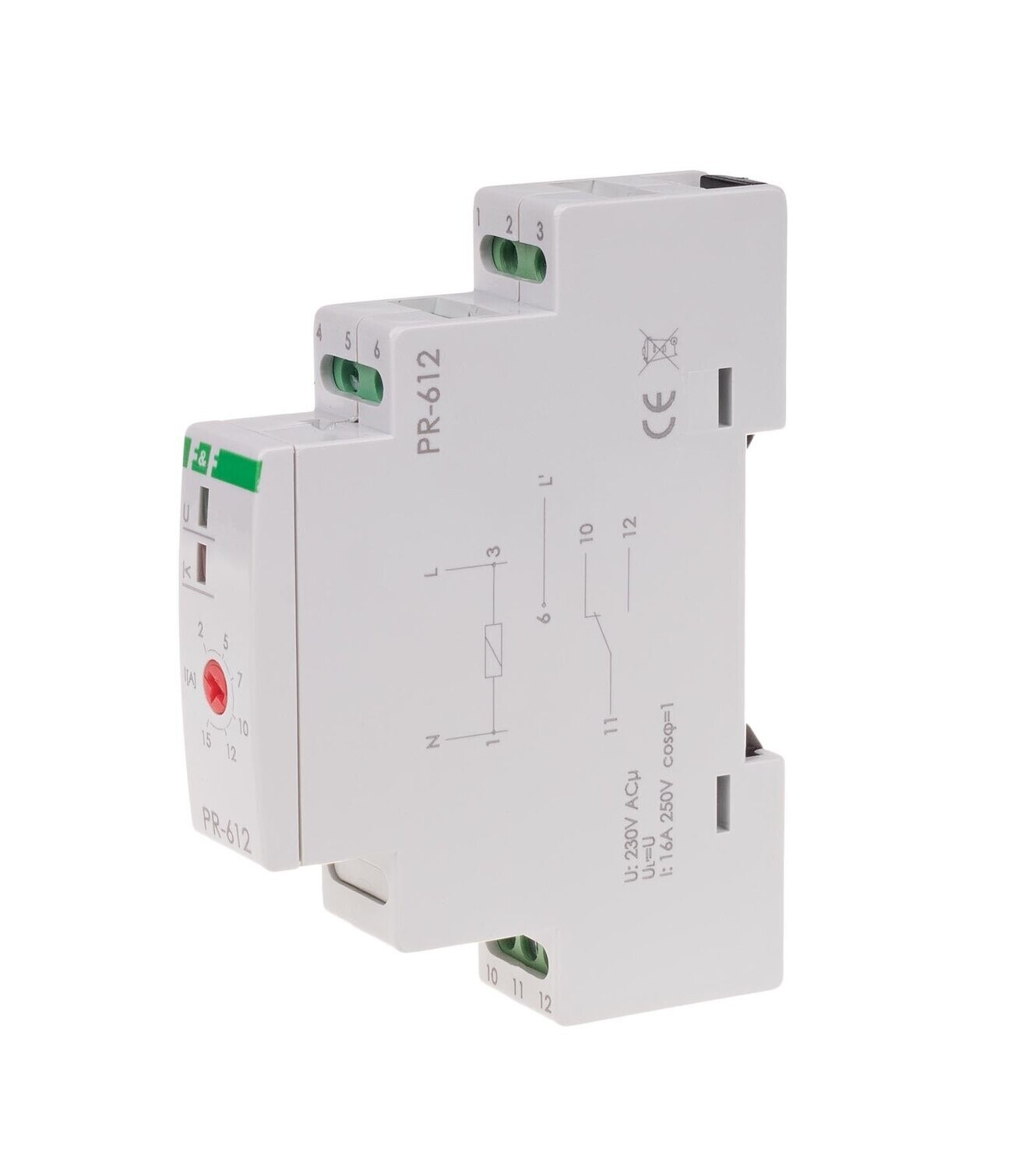 PR-612 Prioritäts Strom Relais 230V AC 15A 1x NO/NC IP 20