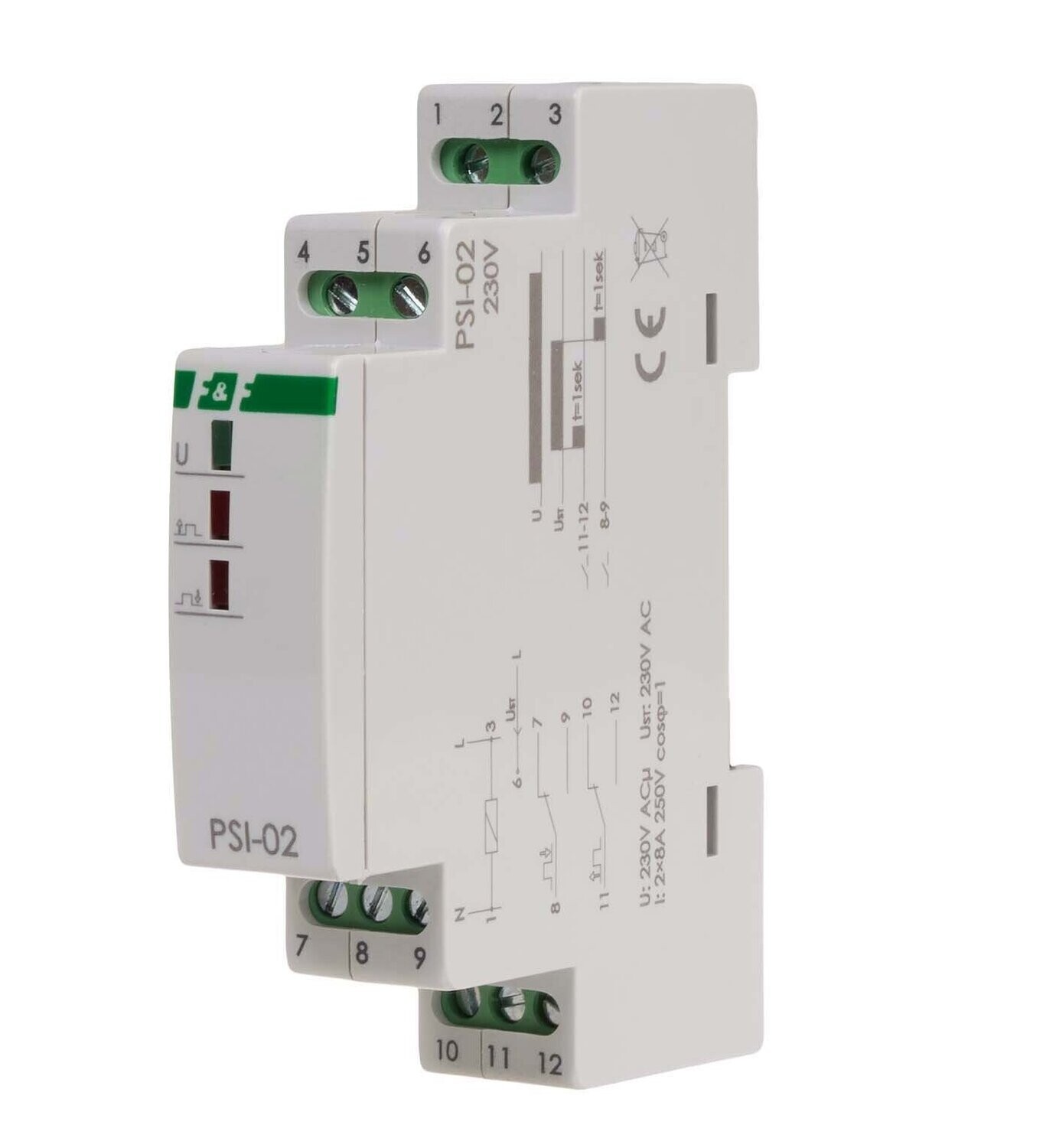 PSI-02 Kontinuierlicher Signalwandler Konverter 230V AC 2x 8A