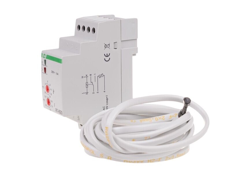 RT-820 Temperatur Regler 4°C bis 30°C 230V AC 16A 1x NO/NC RT-820 Temperatur Regler 4°C bis 30°C 230V AC 16A 1x NO/NC