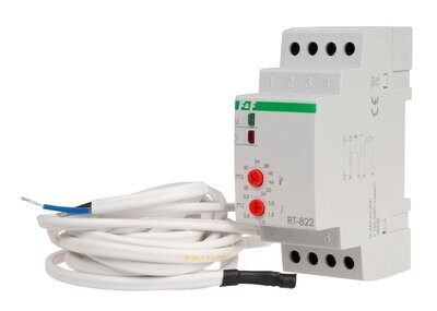 RT-822 Temperatur Regler 30°C bis 60°C 230V AC 16A 1x NO/NC RT-822 Temperatur Regler 30°C bis 60°C 230V AC 16A 1x NO/NC