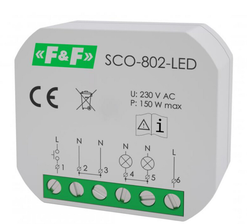 SCO-802 LED Dimmer Softstarter Memory Funktion 150W Lichtdimmer SCO-802 LED Dimmer Softstarter Memory Funktion 150W Lichtdimmer