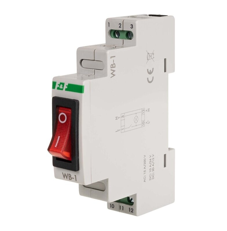 WB-1 Schalter mit Signalleuchte Farbe Rot 16A 250 V AC IP20 WB-1 Schalter mit Signalleuchte Farbe Rot 16A 250 V AC IP20