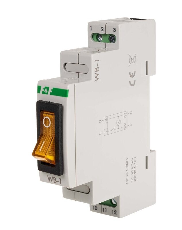 WB-1 Schalter mit Signalleuchte Farbe Orange 16A 250 V AC IP20 WB-1 Schalter mit Signalleuchte Farbe Orange 16A 250 V AC IP20