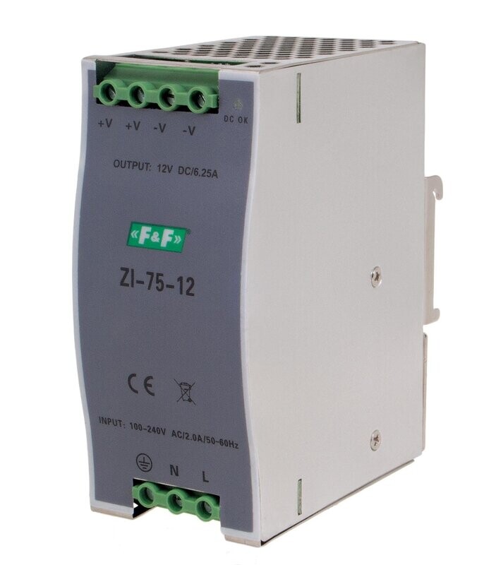 Zi-75-12 industrielle Schaltnetzteile 230V AC in 12V DC 75W Zi-75-12 industrielle Schaltnetzteile 230V AC in 12V DC 75W