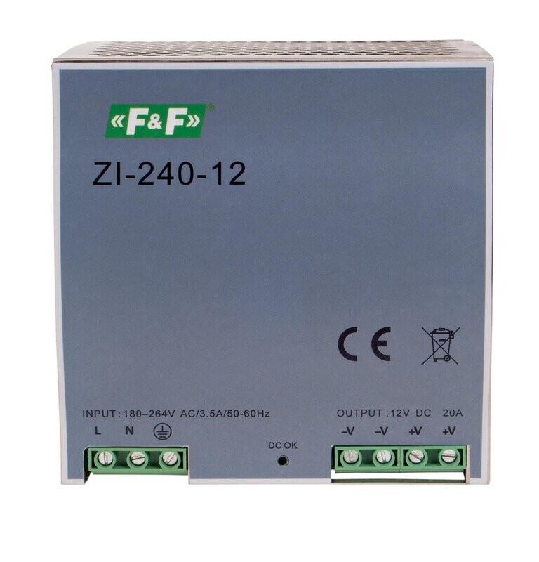 Zi-240-12 industrielle Schaltnetzteile 230V AC in 12V DC 240W Zi-240-12 industrielle Schaltnetzteile 230V AC in 12V DC 240W