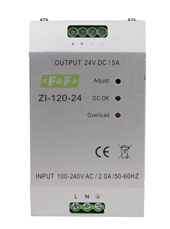 Zi-120-24 industrielle Schaltnetzteile 230V AC in 24V DC 120W Zi-120-24 industrielle Schaltnetzteile 230V AC in 24V DC 120W