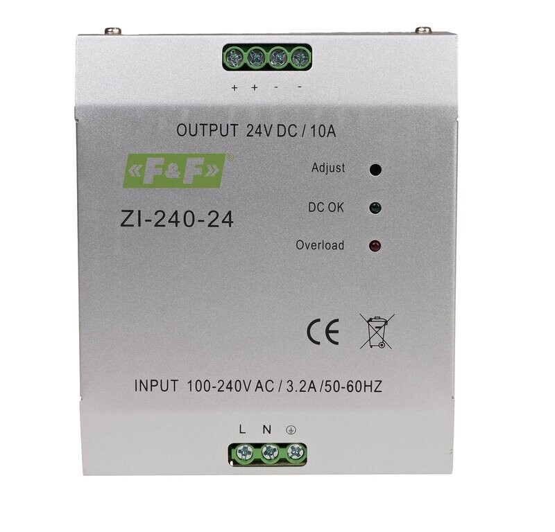 Zi-240-24 industrielle Schaltnetzteile 230V AC in 24V DC 240W Zi-240-24 industrielle Schaltnetzteile 230V AC in 24V DC 240W