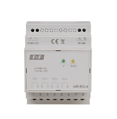 F&F MR-RO-4 Erweiterungsmodul für Relaisausgänge MODBUS RTU Ausgang RS-485