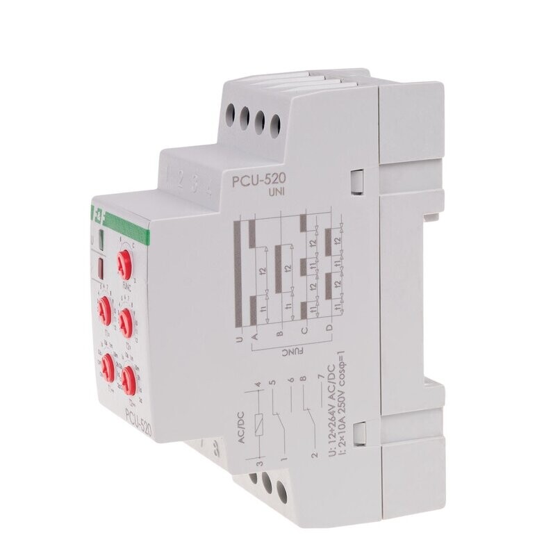 F&F PCU-520 UNI Zeitrelais verzögertes Ein & Ausschalten 12V - 264V SC/DC F&F PCU-520 UNI Zeitrelais verzögertes Ein & Ausschalten 12V - 264V SC/DC