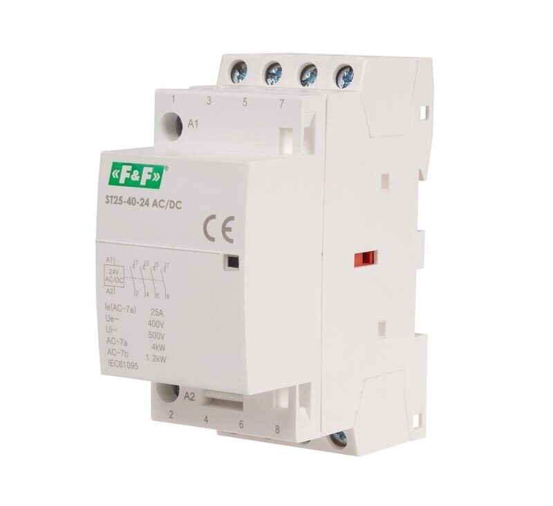 F&F ST25-40 24 V AC/DC SCHÜTZ SCHALTSCHÜTZ Modular Leistungsschütz 25A F&F ST25-40 24 V AC/DC SCHÜTZ SCHALTSCHÜTZ Modular Leistungsschütz 25A