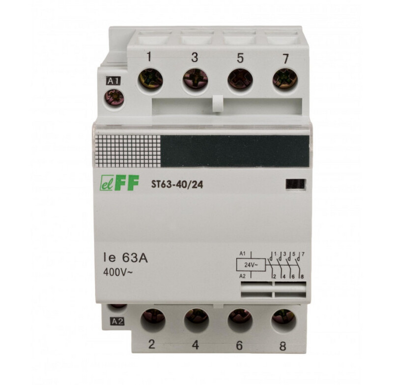 F&F ST63-40 24V SCHÜTZ SCHALTSCHÜTZ Modular Leistungsschütz 63A IP20 F&F ST63-40 24V SCHÜTZ SCHALTSCHÜTZ Modular Leistungsschütz 63A IP20