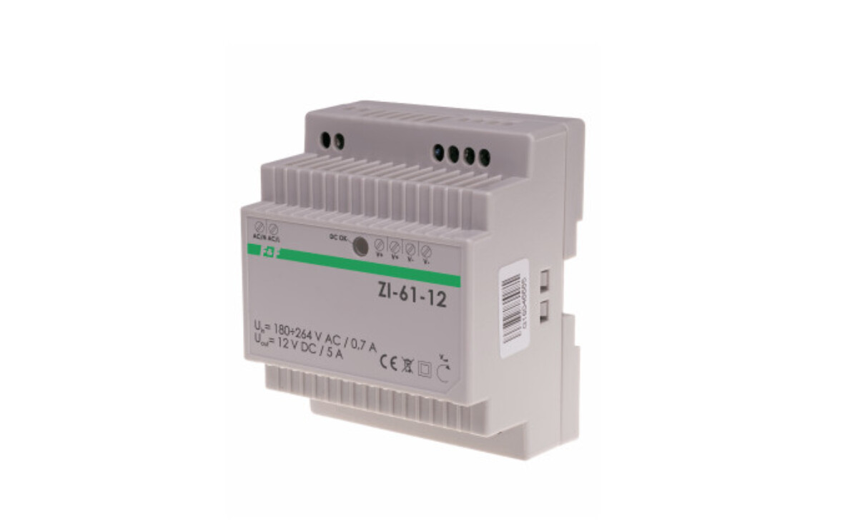 F&F ZI-61-12 Schaltnetzteil 230V Ausgangsspannung 12V Leistung 60W