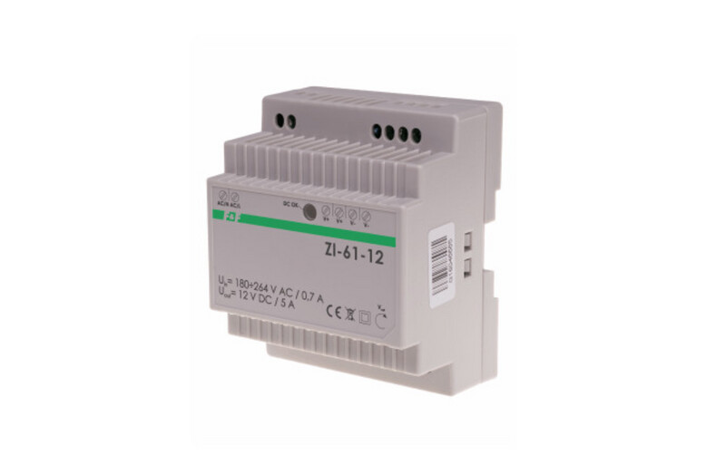 F&F ZI-61-12 Schaltnetzteil 230V Ausgangsspannung 12V Leistung 60W F&F ZI-61-12 Schaltnetzteil 230V Ausgangsspannung 12V Leistung 60W
