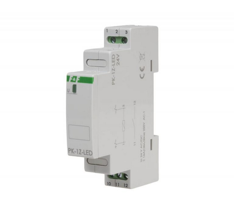 F&F PK-1Z-LED Elektromagnetische Relais 24V AC/DC 16A 1xNO (120 A/20 ms) F&F PK-1Z-LED Elektromagnetische Relais 24V AC/DC 16A 1xNO (120 A/20 ms)