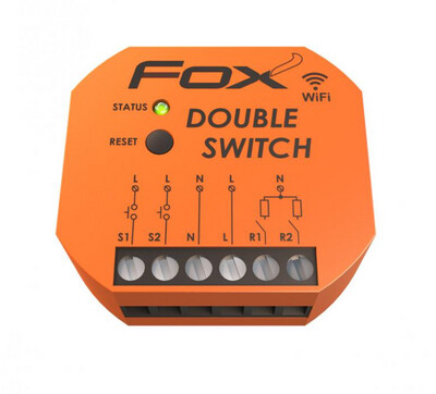 F&F FOX W-LAN Fernsteuerung Wi-Fi 230V DOUBLE SWITCH Wi-R2S2-P F&F FOX W-LAN Fernsteuerung Wi-Fi 230V DOUBLE SWITCH Wi-R2S2-P