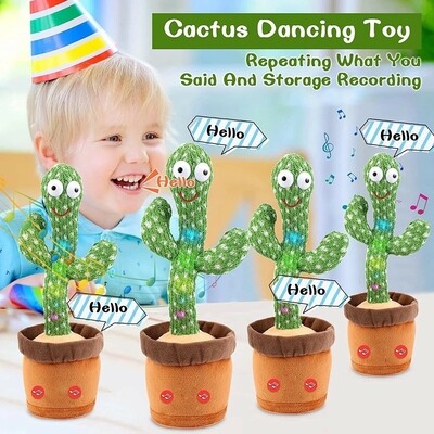 Learning to Speak Cactus Plants Plush Toy Shake Dancing Spining Party Home Decor