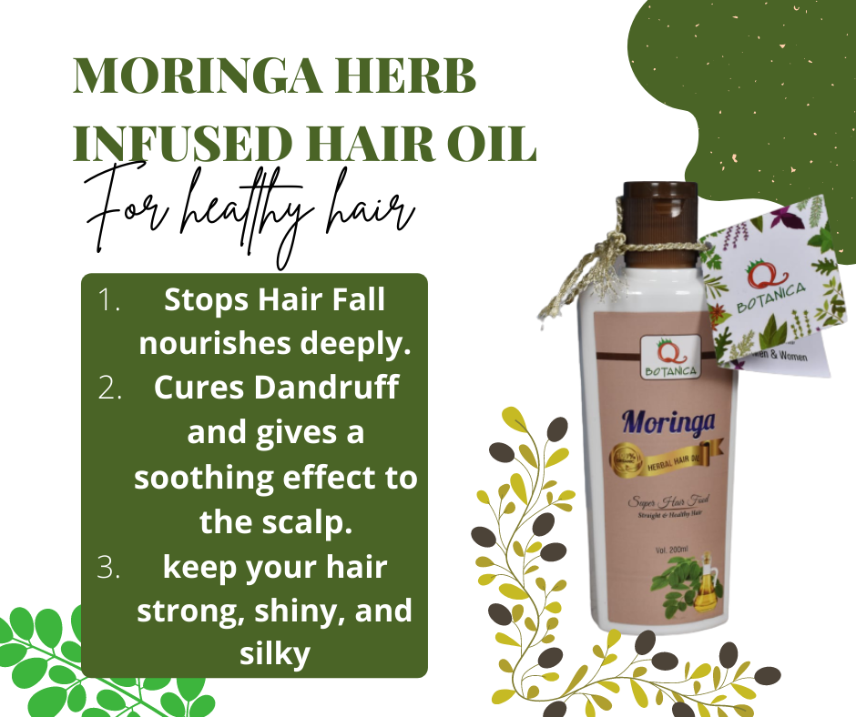 Moringa Herb Infused Hair Oil(male and female)