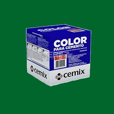 COLOR PARA CEMENTO VERDE PRADERA 1 KG CEMIX