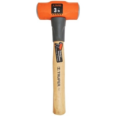 Marro octagonal 3 lb, mango de madera 12, Truper COD 16507