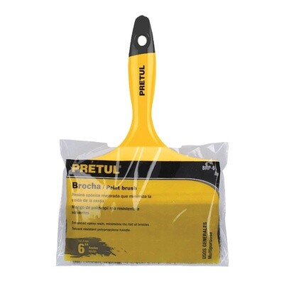 Brocha uso general de 6 con mango de plastico, Pretul COD 21531