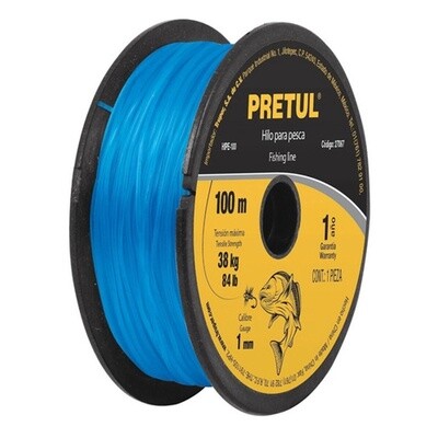 Carrete con 100 m de hilo para pesca azul calibre 1.00 mm COD 27067