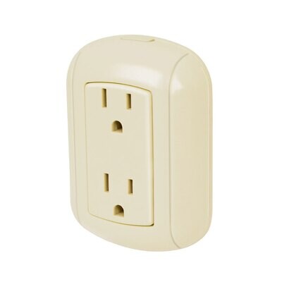 Contacto de sobreponer duplex 2 polos tierra, ABS, Volteck COD 47350