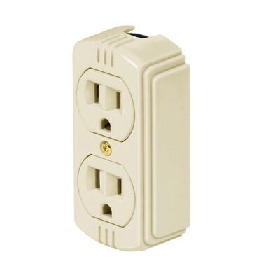 Contacto de sobreponer duplex, 2 polostierra a granel COD 47041