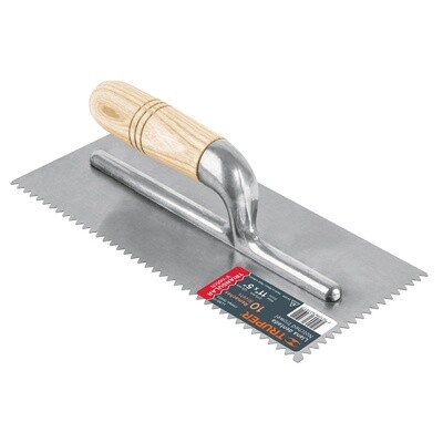 Llana 11 dentado triangular, 10 remaches, mgo madera,Truper COD 15403