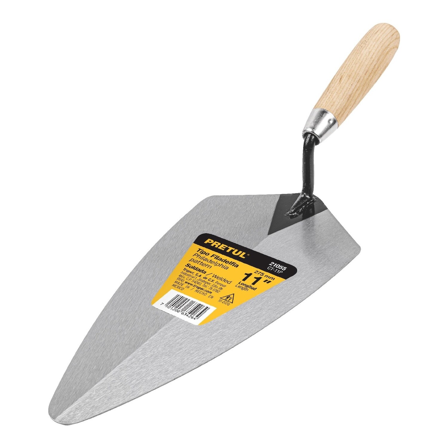 Cuchara para albanil 11 tipo Filadelfia, Pretul COD 21055