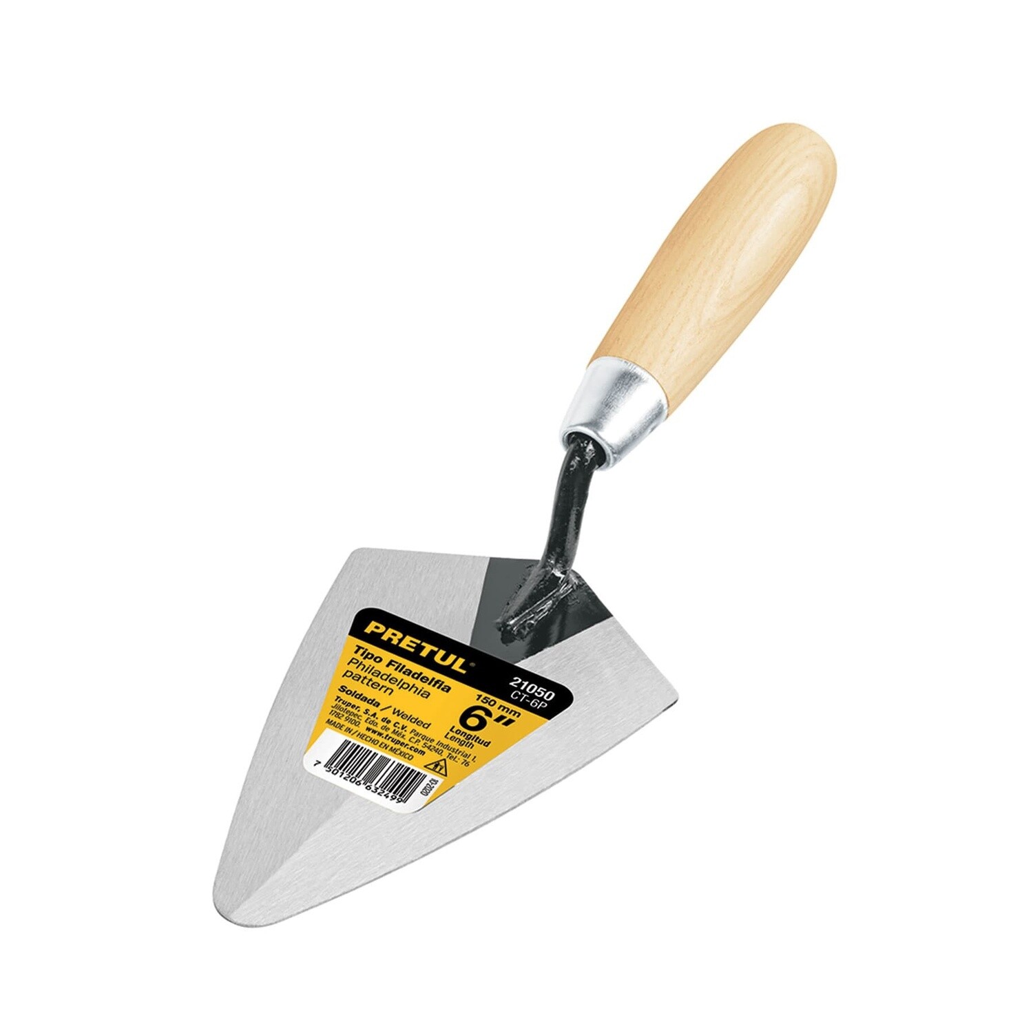 Cuchara para albañil 6 tipo Filadelfia, Pretul COD 21050