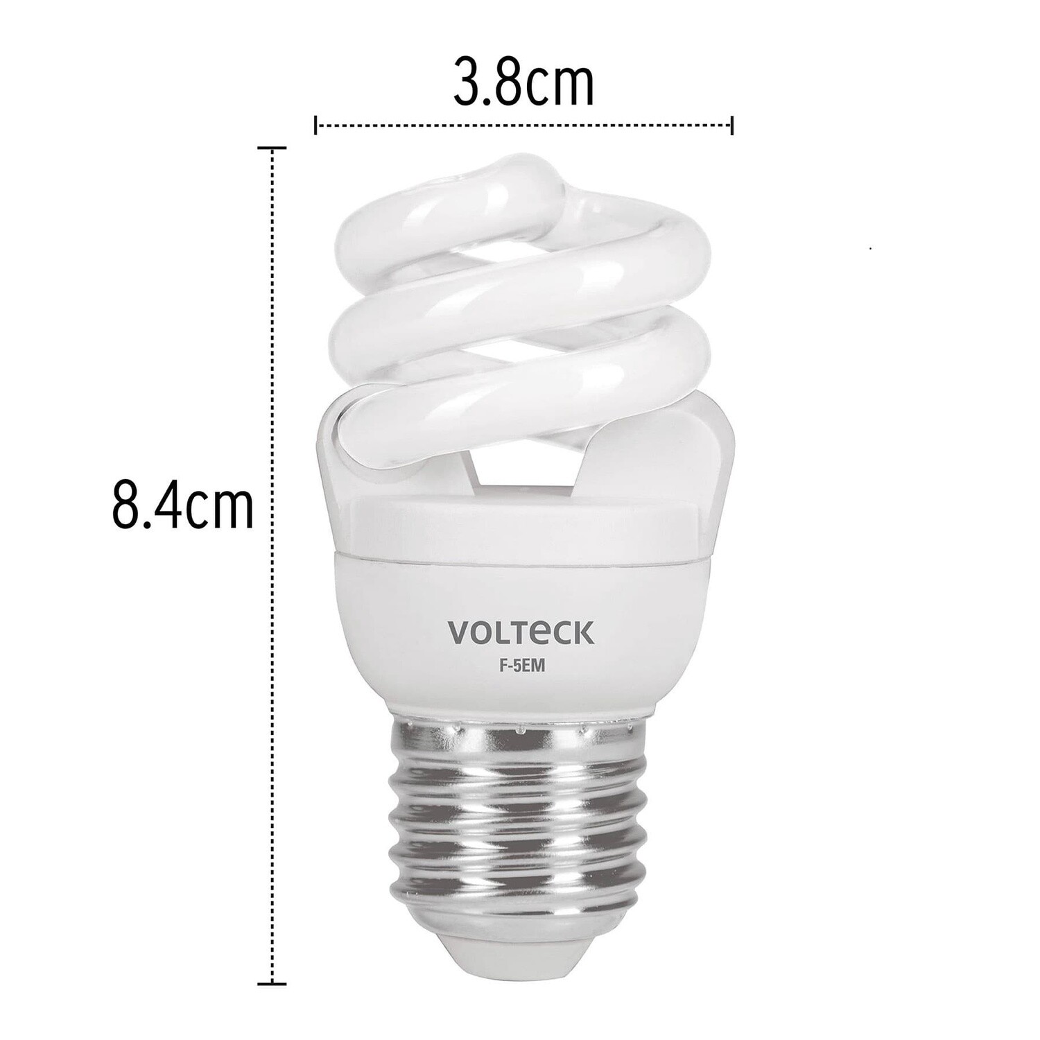 Lampara espiral mini T2 5 W luz de dia en blister, Volteck COD 48200