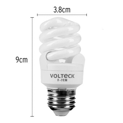 LAMPARA 7W ESPIRAL MINI T2 COD 48202 VOLTECK F-7EM