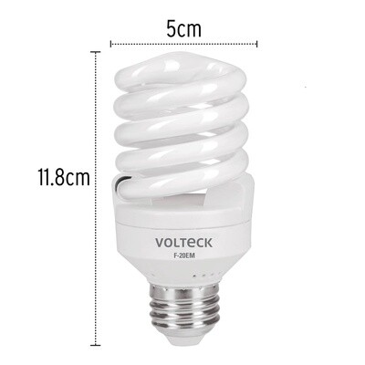 LAMPARA 20W, ESPIRAL MINI T2 COD 48206 VOLTECK F-20EM