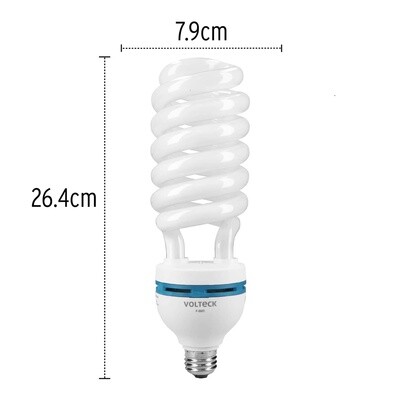 Lampara espiral T5 55 W alta potencia luz de dia, caja Truper COD 48216