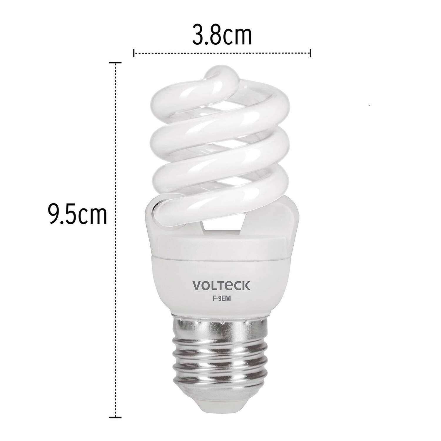 Lampara espiral mini T2 9 W luz de dia en blister, Volteck COD 48500
