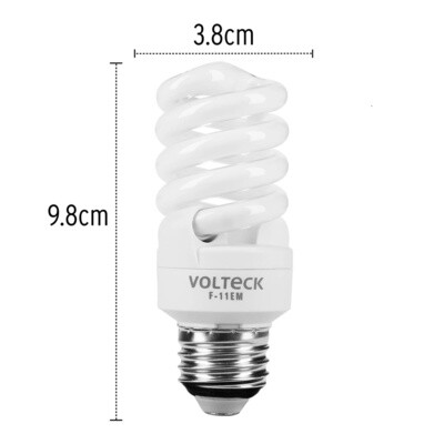 LAMPARA 11W, ESPIRAL MINI T2 COD 48502 VOLTECK F-11EM