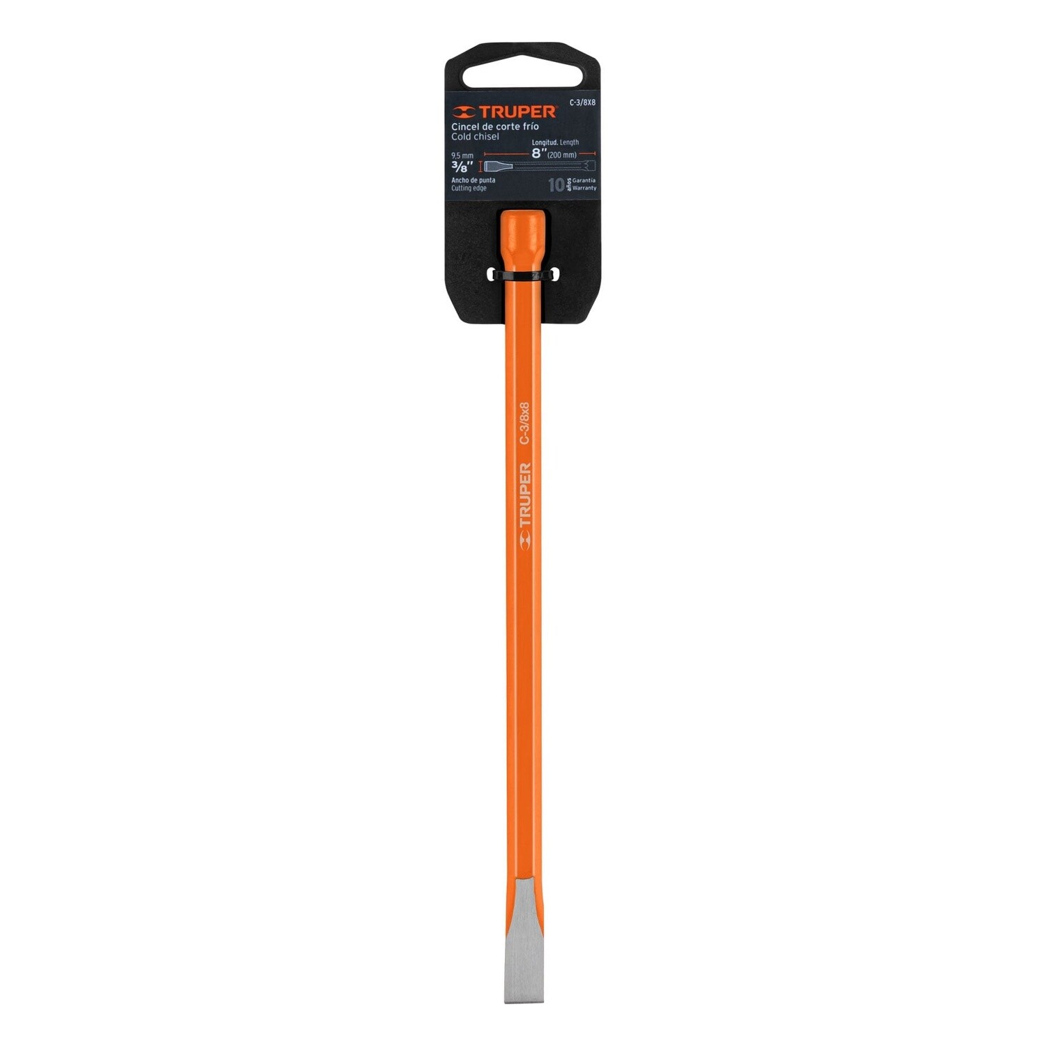 Cincel de corte frio de 3/8 X 8, Truper COD 12109