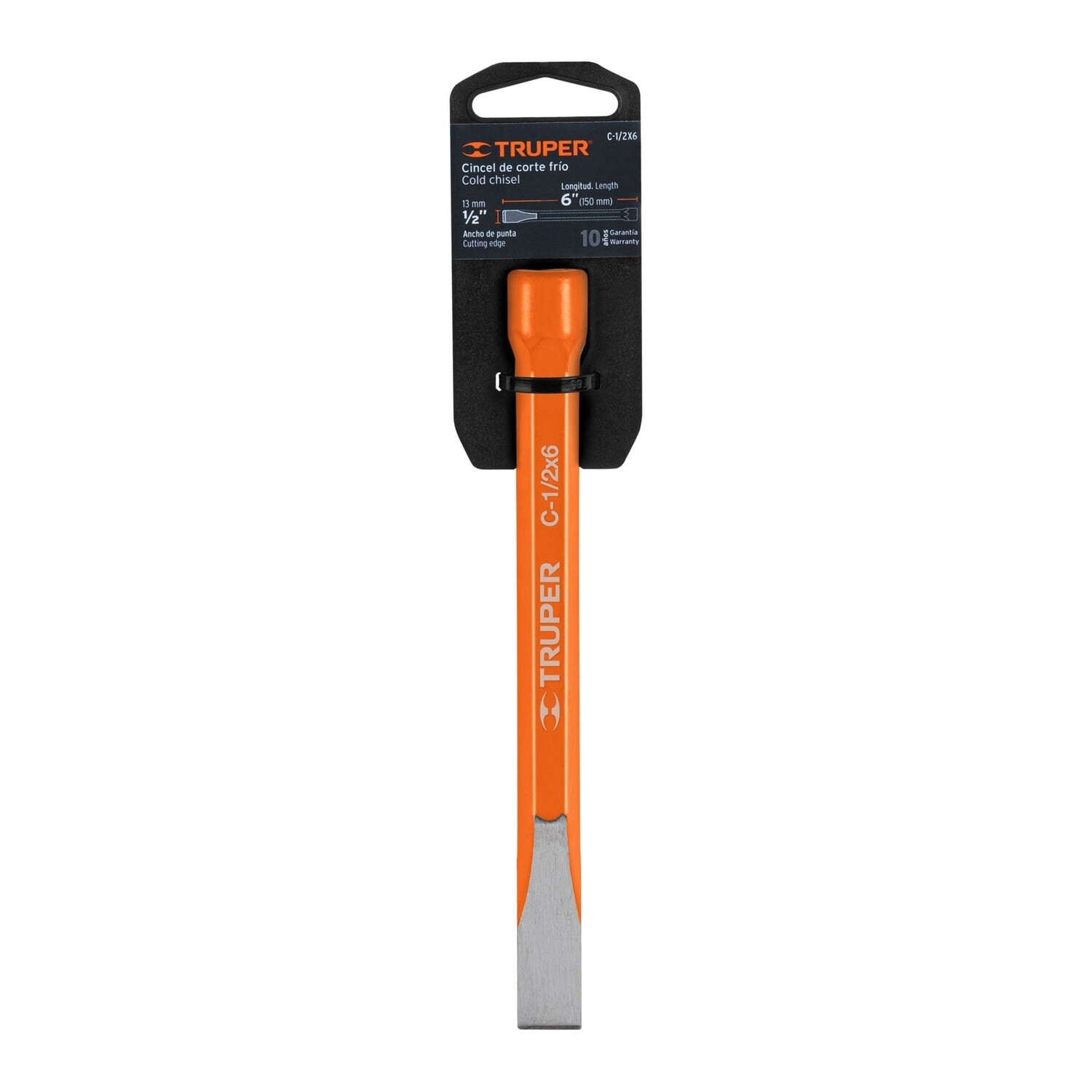 CINCEL DE CORTE FRIO, 1/2" X 6" COD 12115 TRUPER C-1/2X6