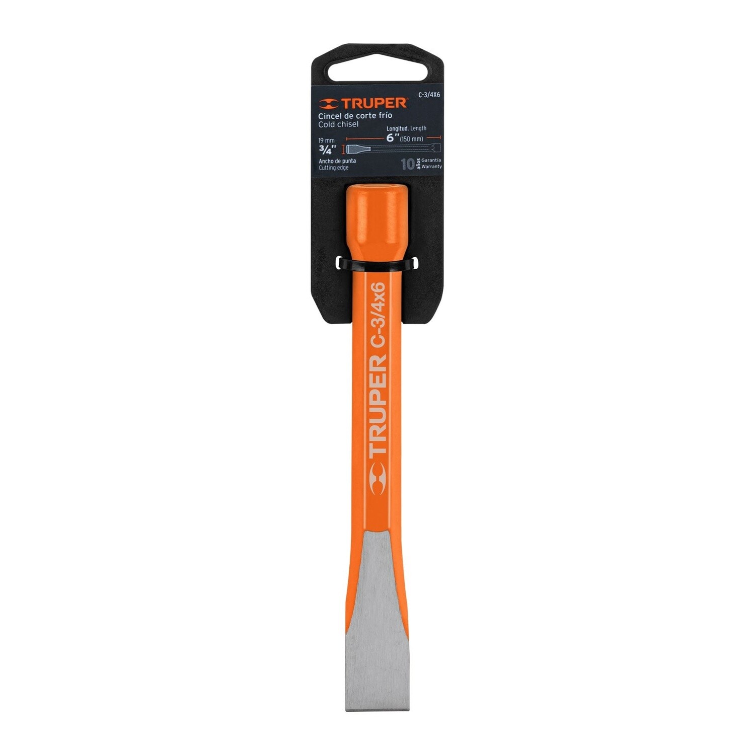 Cincel de corte frio de 3/4 X 6, Truper COD 12139