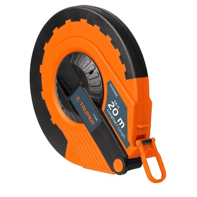 Cinta metrica larga 20m fibra de vidrio, carcasa plastica COD 12638