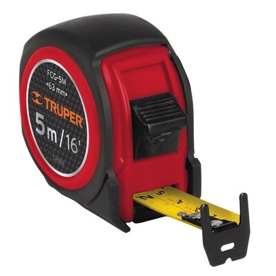 FLEXOMETRO COMPACTO CON GRIP  5 MTS  COD 12772 TRUPER FCG-5M
