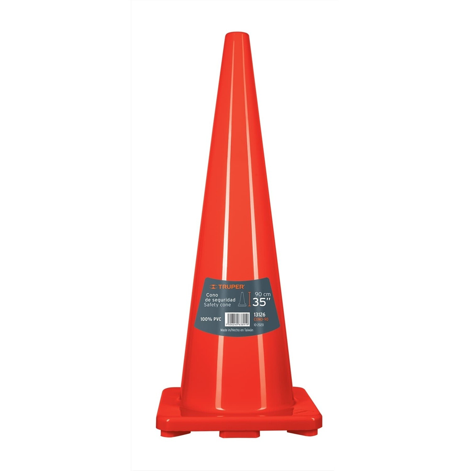 Cono de precaucion de 90 cm de PVC, Truper COD 13126