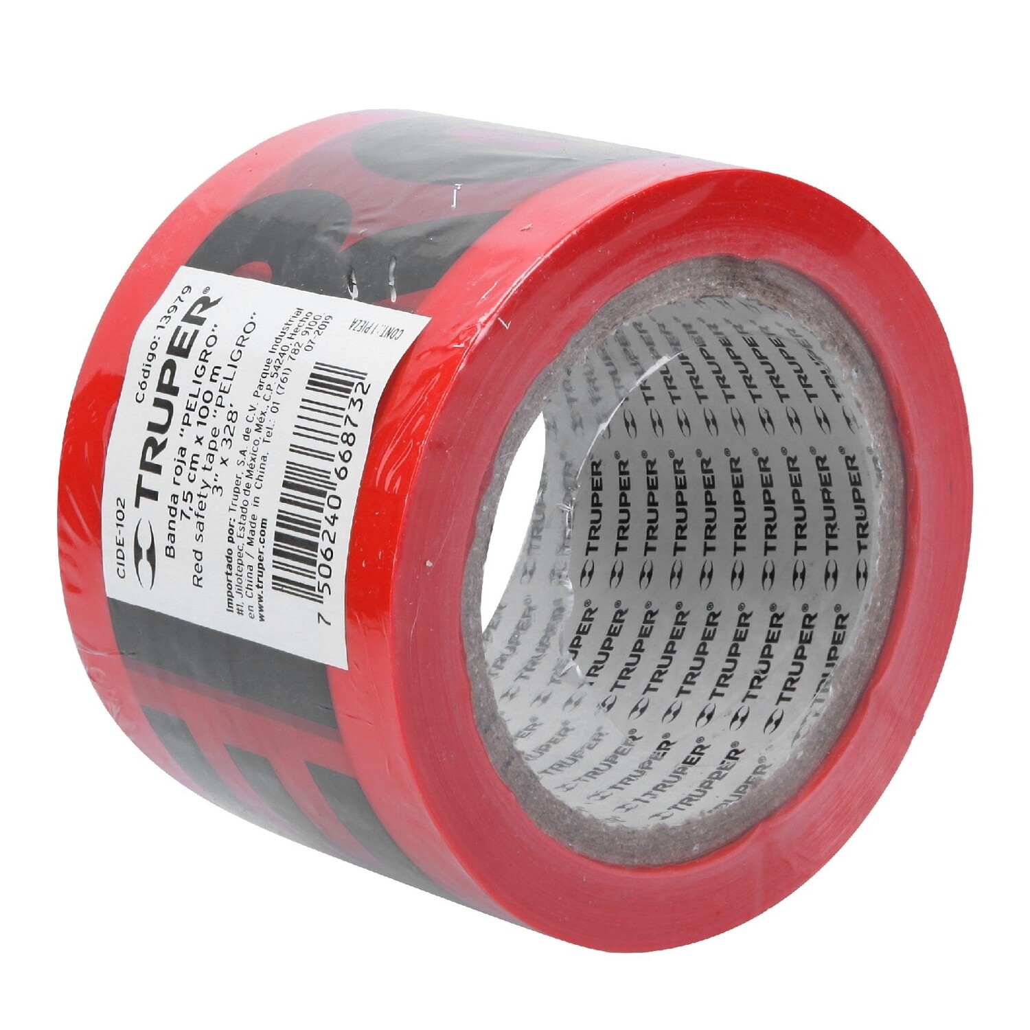 Cinta delimitadora Peligro, rollo de 100 m Truper COD 13979