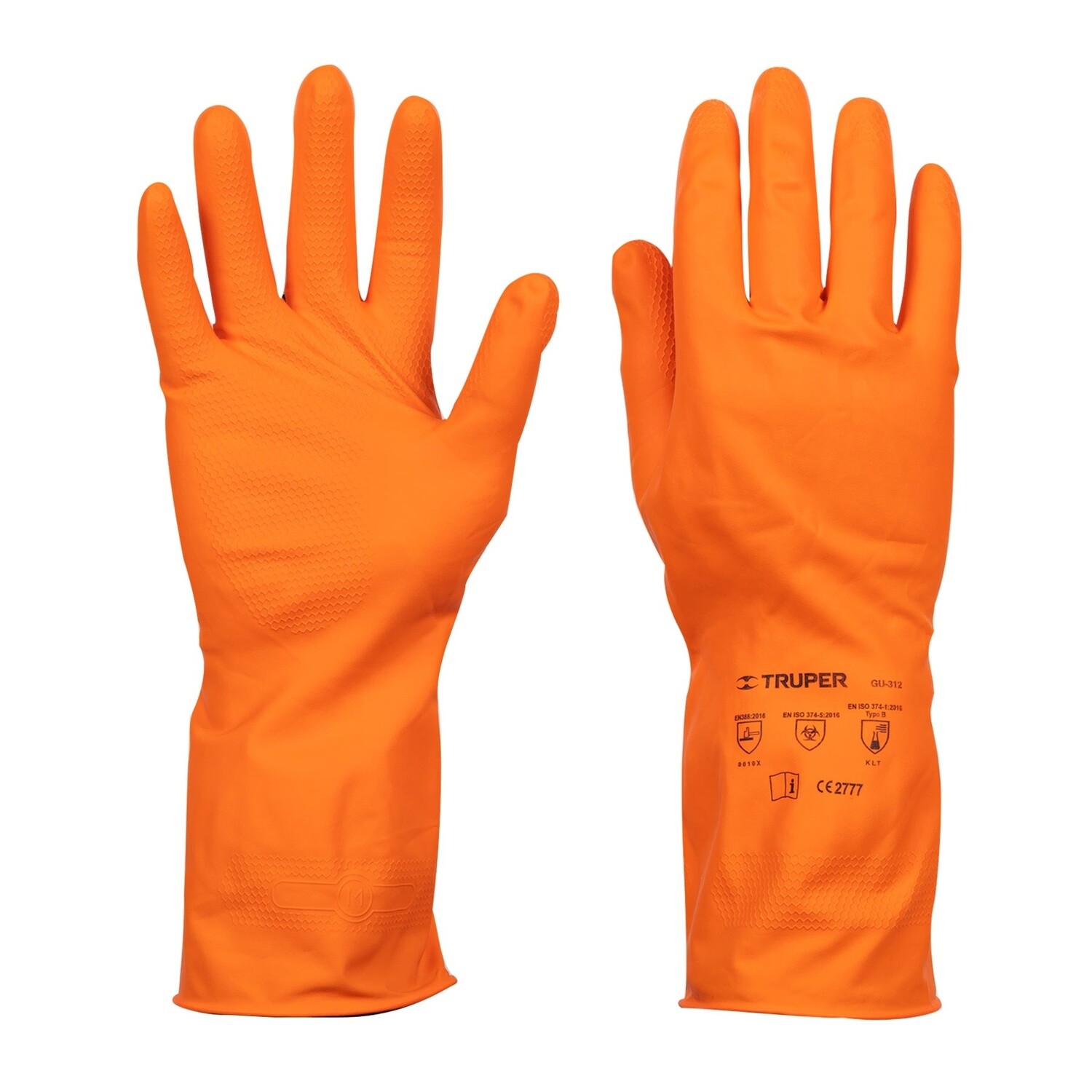 GUANTES  DE LATEX PARA LIMPIEZA MEDIANO COD 14262 TRUPER GU-312